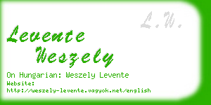 levente weszely business card